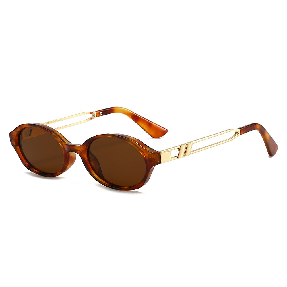 Dame Elegant solbrille i luksuriøst skilpadde-design med gullfargede metallakenter Luvikno