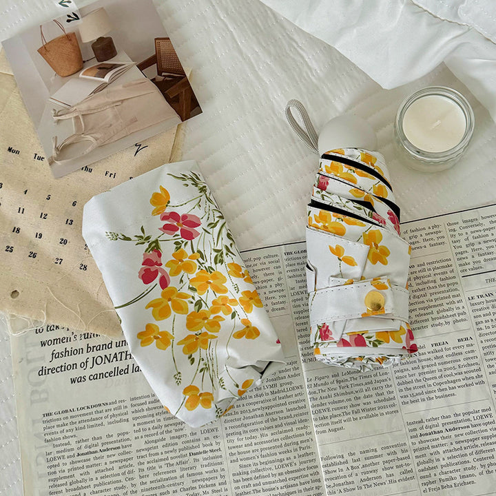Dame Foldbar solskjerm med blomsterdesign Luvikno