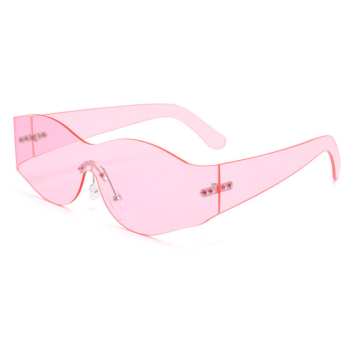 Dame modische solbriller i futuristisk look Luvikno