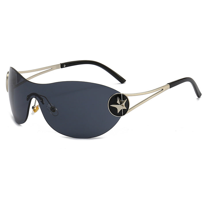Dame Motebar Solbrille med gjennomsiktig design og stilige detaljer Luvikno