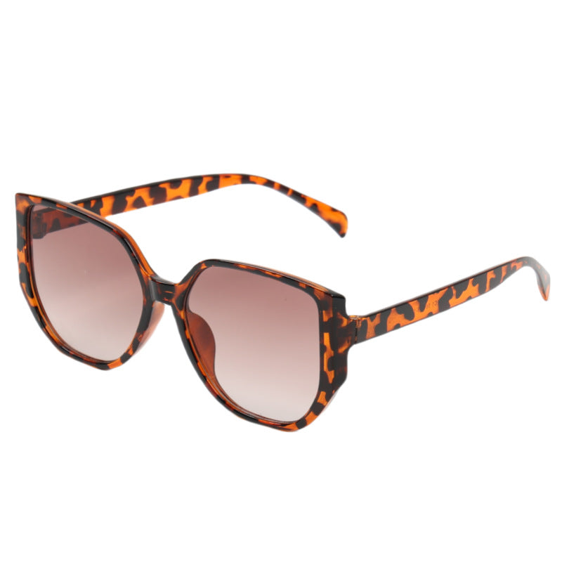Dame trendy oversized solbriller med dyreprint Luvikno
