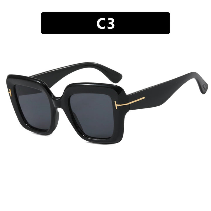 Dame firkantet solbrille med komfortabel plastramme og UV-beskyttelse Luvikno