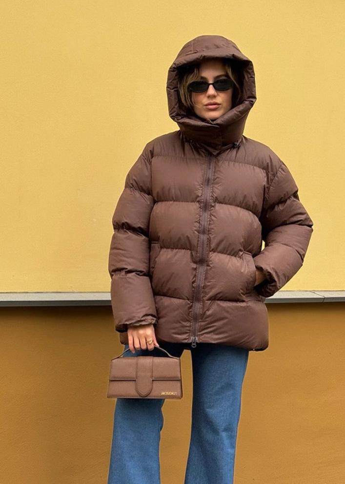 Luvik | Sjokolade-Puffer-jakke - Behagelig og Trendy