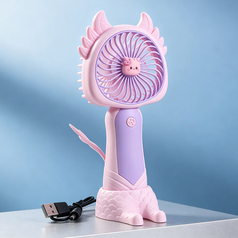 Dame bærbar USB håndvifte med søtt kattedesign Luvikno