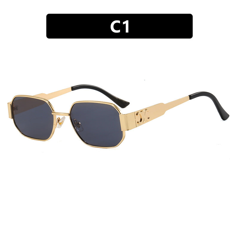 Dame geometrisk solbrille i moderne design med polariserte linser Luvikno