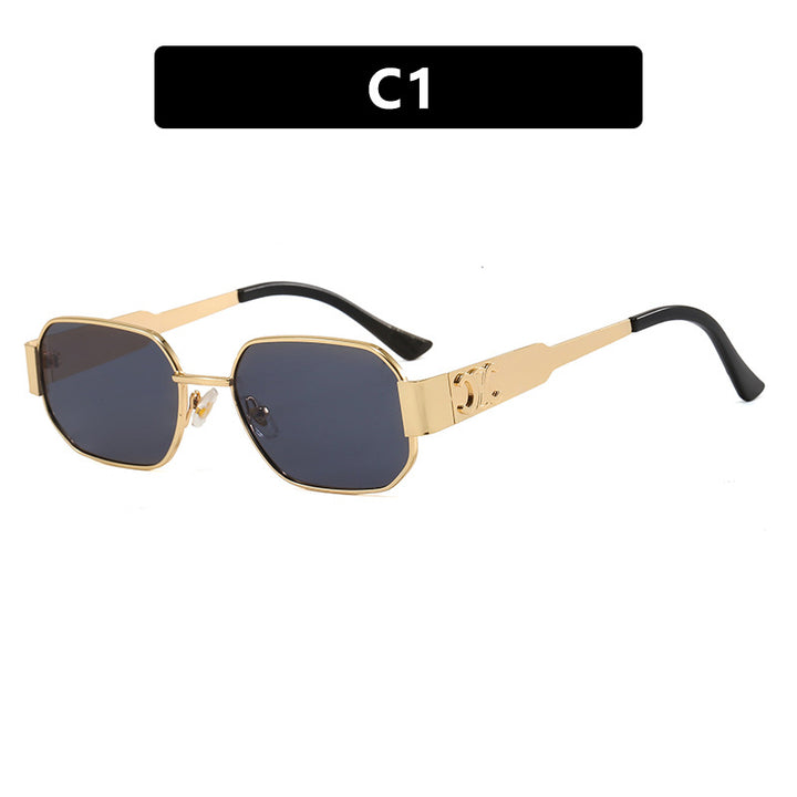 Dame geometrisk solbrille i moderne design med polariserte linser Luvikno