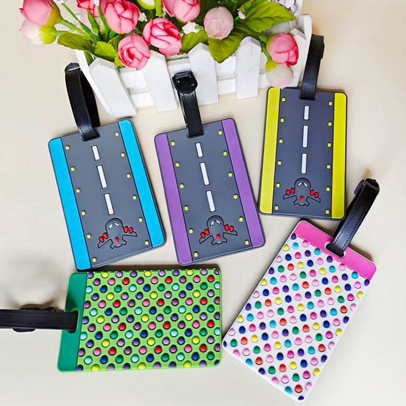 Unisex Bagasjetag med fargerik prikkedesign Luvikno