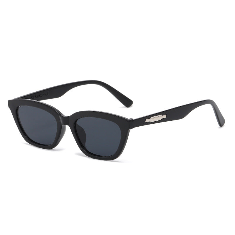 Dame moter Cat-Eye solbriller med transparent ramme og speilglass Luvikno