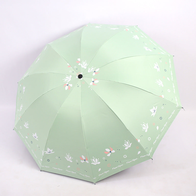 Kvinne elegant paraply med blomstertrykk design Luvikno