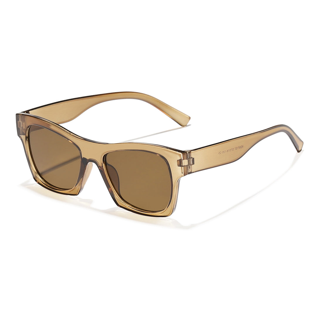 Damer moteriktig solbrille i elegant rektangulært design Luvikno