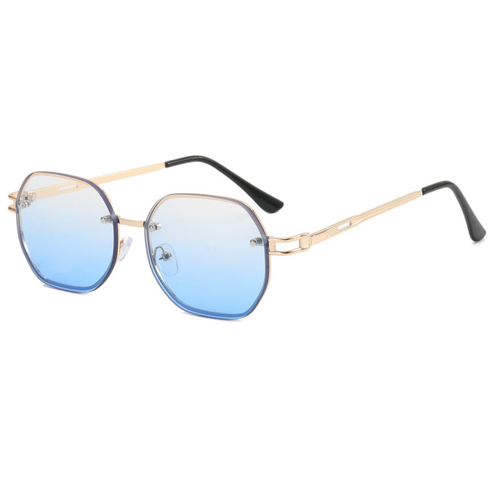 Dame Designer-solbrille i moderne åttekant-design Luvikno