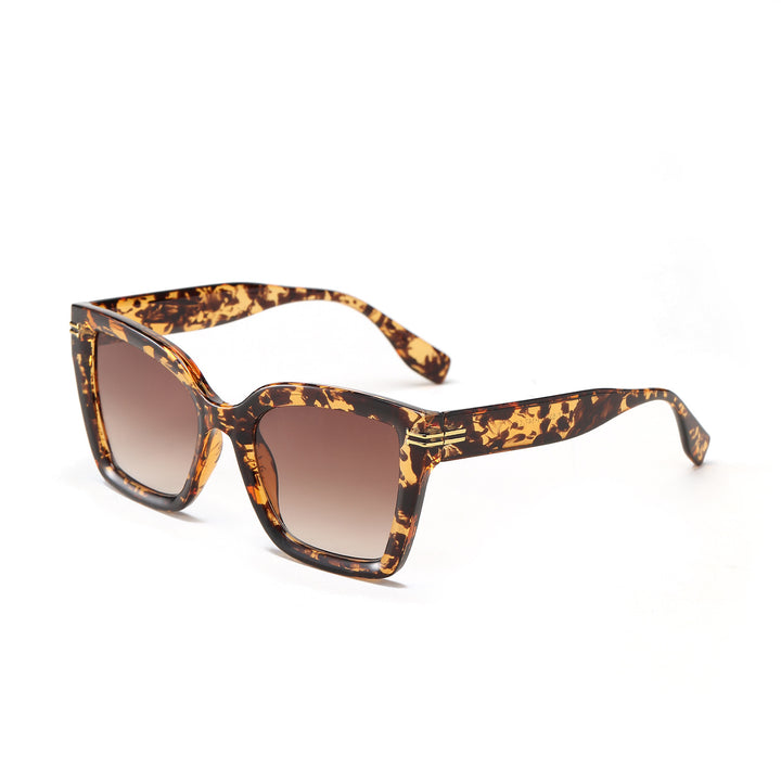 Damer trendy kvadratisk solbrille med elegant ramme Luvikno