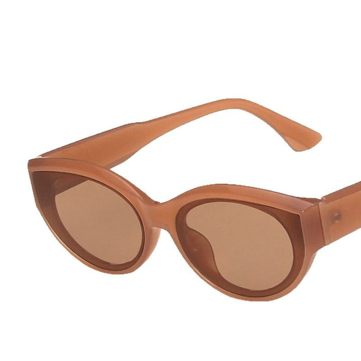 Dame Cat-Eye solbrille med iøynefallende mønster Luvikno