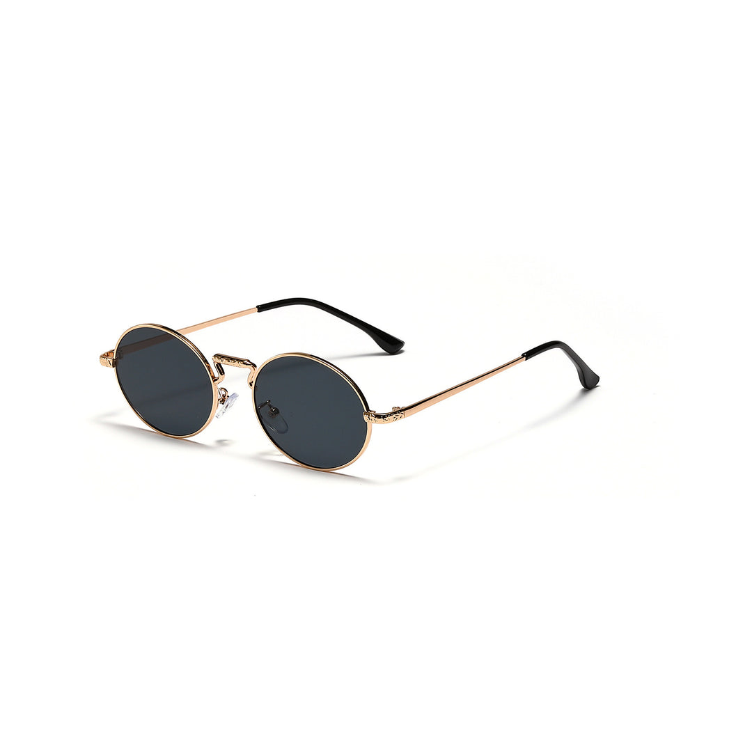 Dame rund fashionable solbriller Luvikno