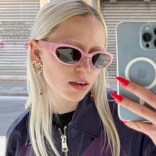 Dame Cat-Eye solbriller med beskyttende UV-filter og trendy design Luvikno