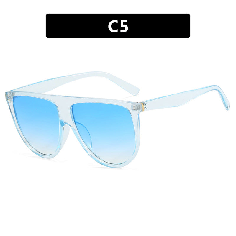 Dame trendy oversized solbriller med stilige transparente rammer Luvikno