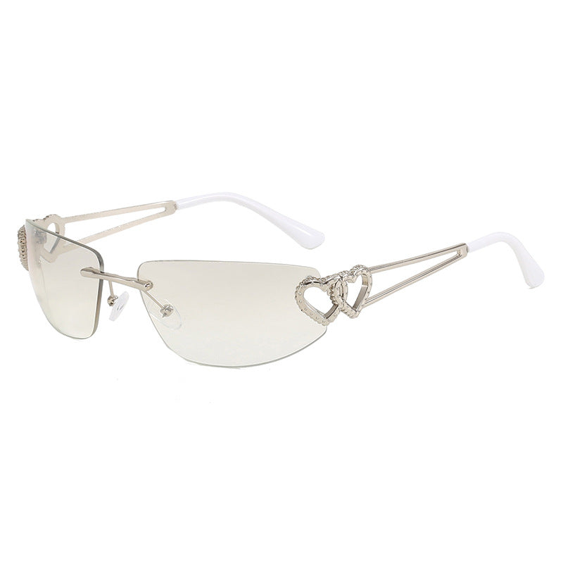 Dame Cat-Eye solbriller med unikt hjerte-design og beskyttende UV-filter Luvikno