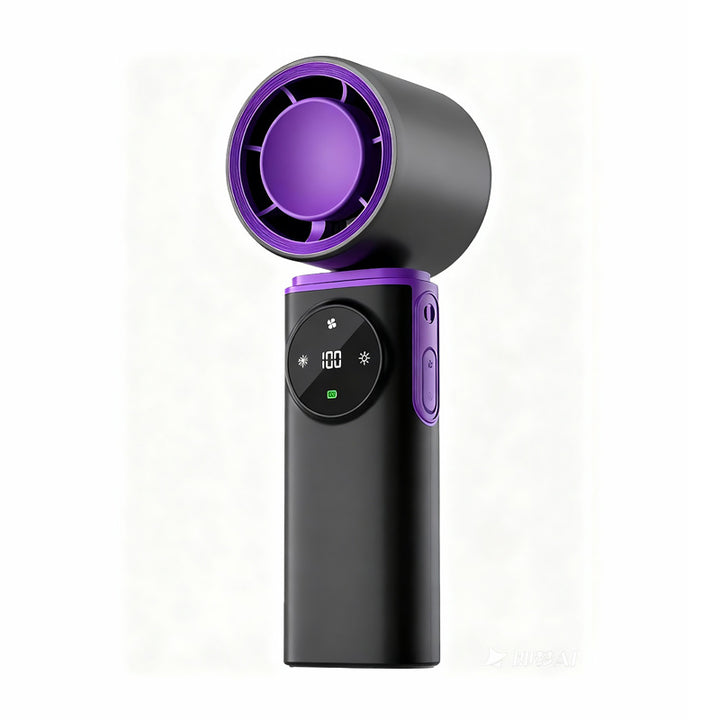 Dame bærbar USB-mini-viftemer med LED-skjerm Luvikno