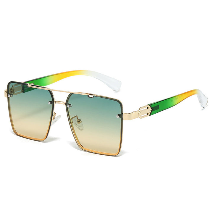 Dame firkantet solbrille med elegant metallramme Luvikno