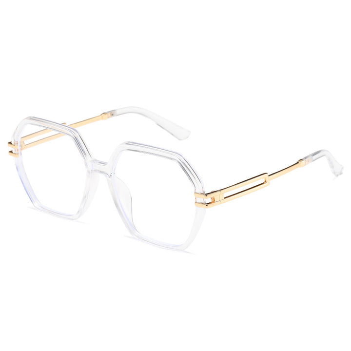 Dame moteriktig solbrille i avantgardistisk heksagon-design Luvikno