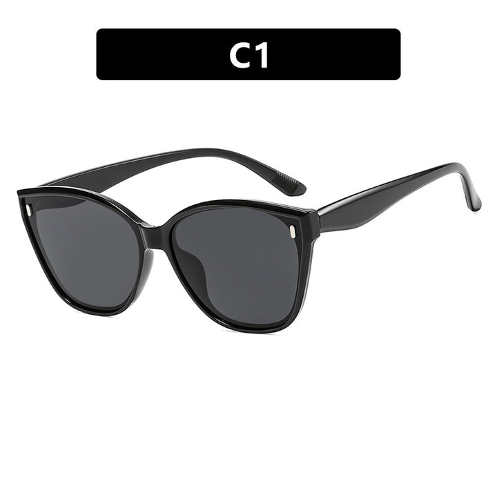 Dame Cat-Eye solbriller med beskyttende UV-filter og stilfull ramme Luvikno
