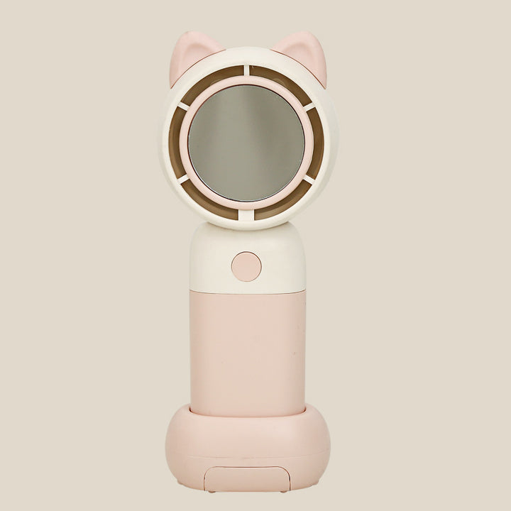 Dame bærbar mini-håndvifte med katteører Luvikno