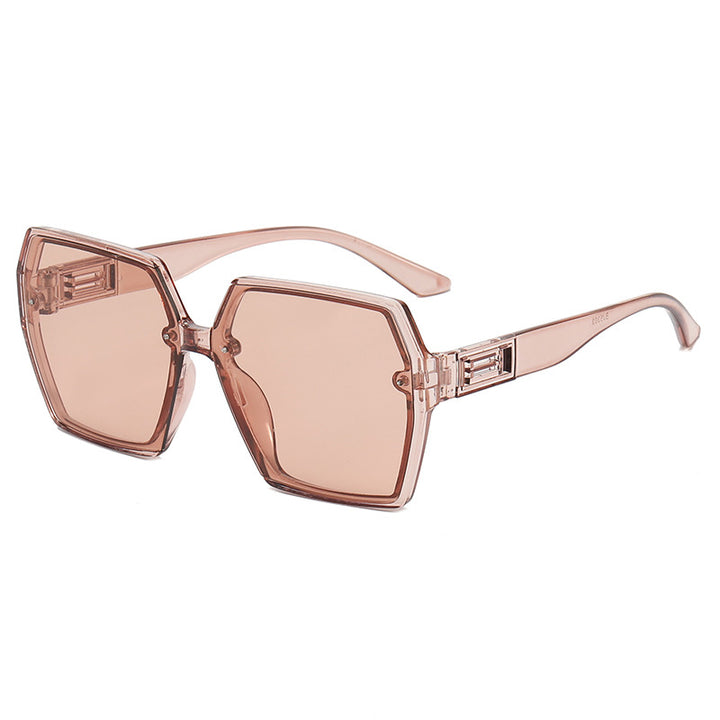Damer Geometrisk Oversized Solbrille med moderne ramme Luvikno