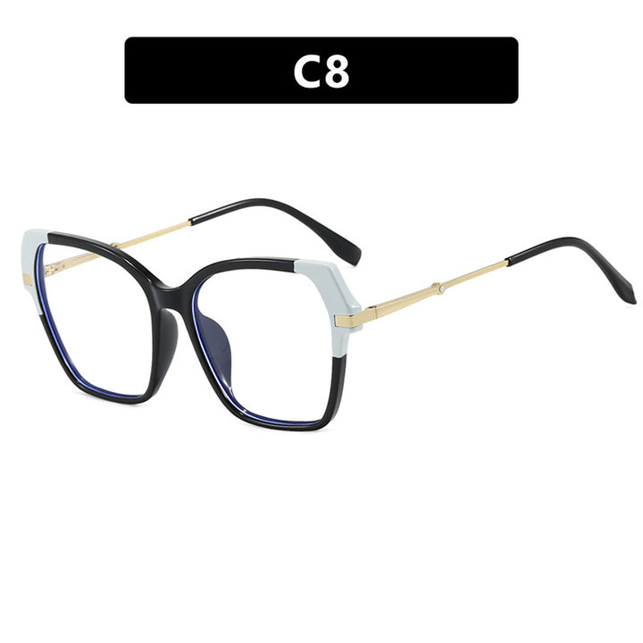 Dame kvadratisk solbrille med elegant metallramme og beskyttende UV-filter Luvikno