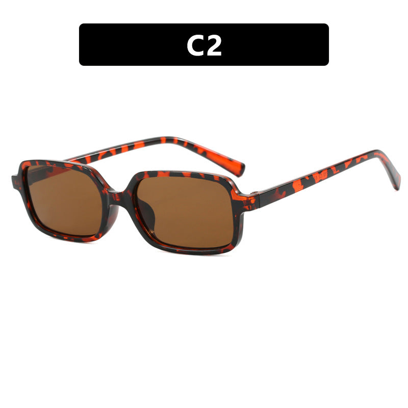 Dame kvadratisk solbrille med unikt, ekstravagant design og UV-beskyttelse Luvikno