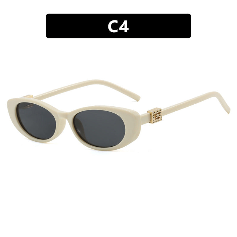 Dame elegant Cat-Eye solbriller med fine aksenter Luvikno
