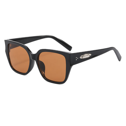 Dame solbrille i moderne kvadratisk design med klare linser Luvikno
