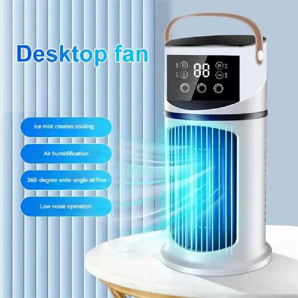 Unisex en størrelse bærbar tårn evaporativ luftkjøler med LED-touchskjerm programmerbar termostat og ergonomisk bærehåndtak Luvikno