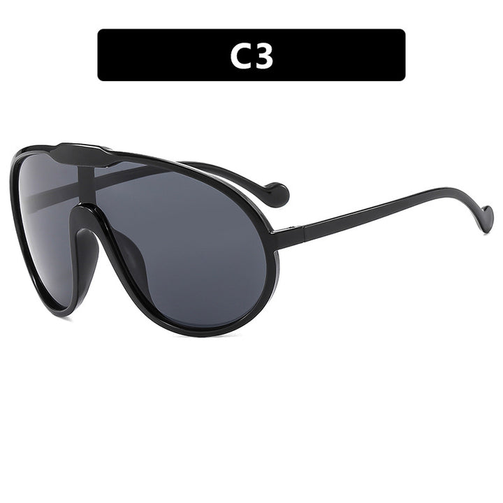 Dame futuristisk gjennomsiktig solbrille med elegant form Luvikno
