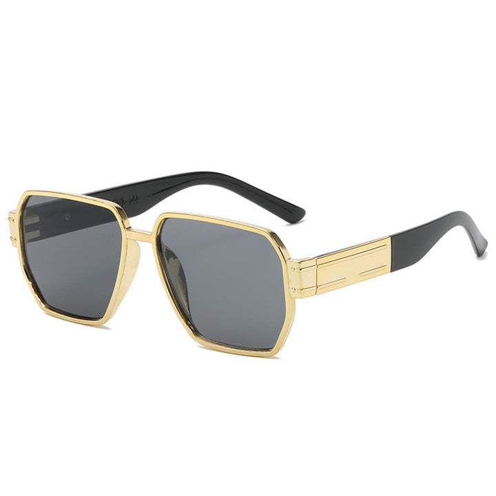 Damer elegant solbrille med markant geometrisk ramme Luvikno