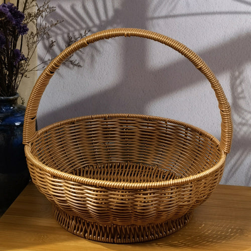 Dame håndlaget rattan kurv med håndtak Luvikno