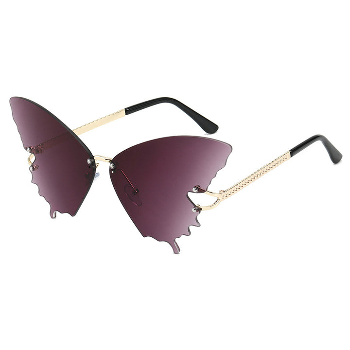 Damer ekstravagant sommerfugls-solbrille Luvikno