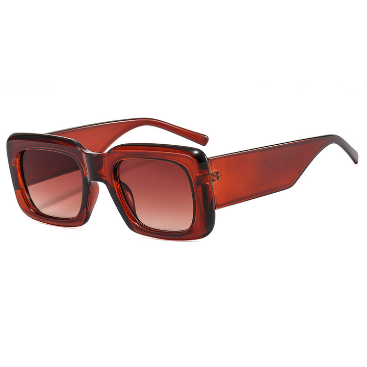 Dame oversized solbriller med kvadratisk ramme og transparent design Luvikno