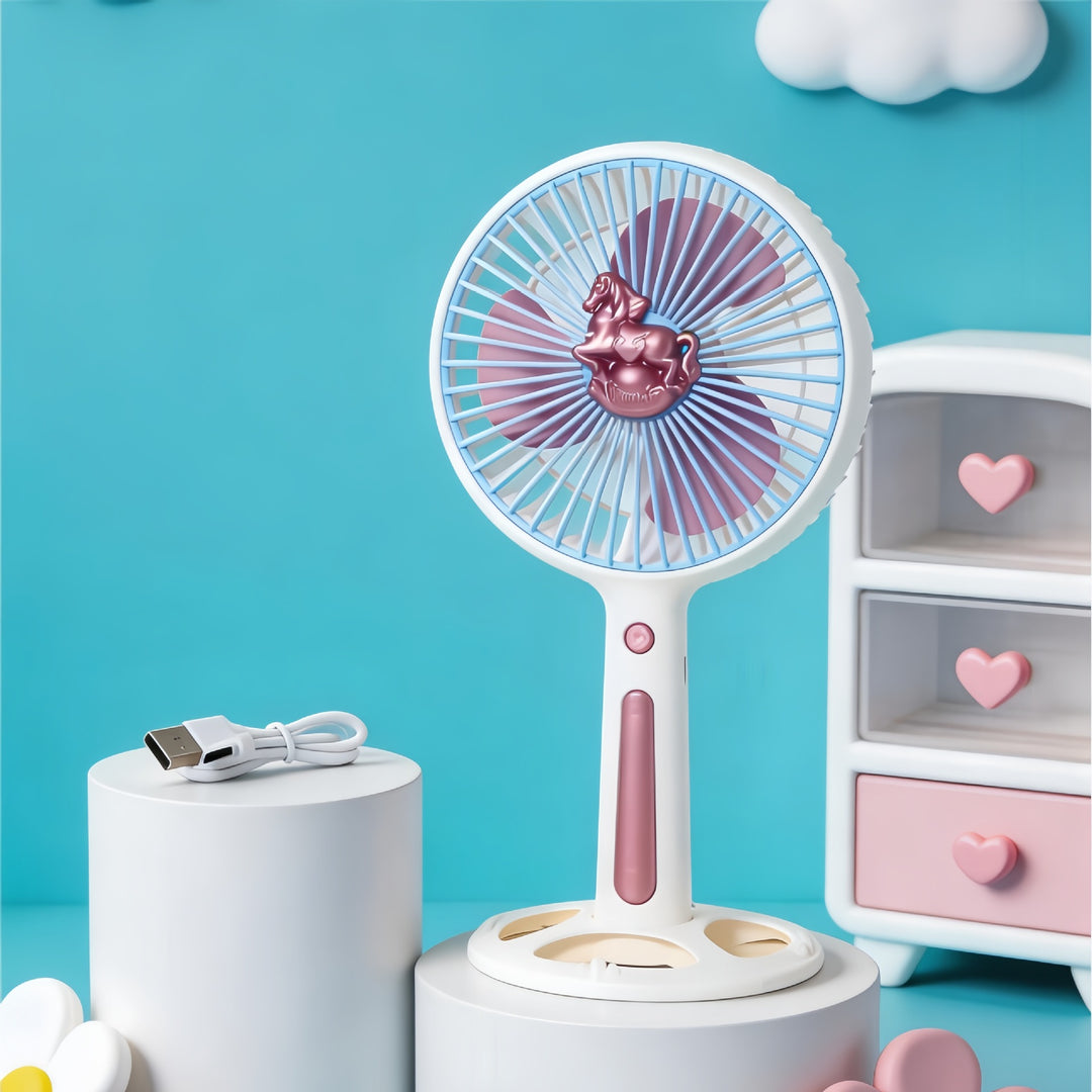 Dame Bærbar Mini-Ventilator med kreativt Dyredesign Luvikno