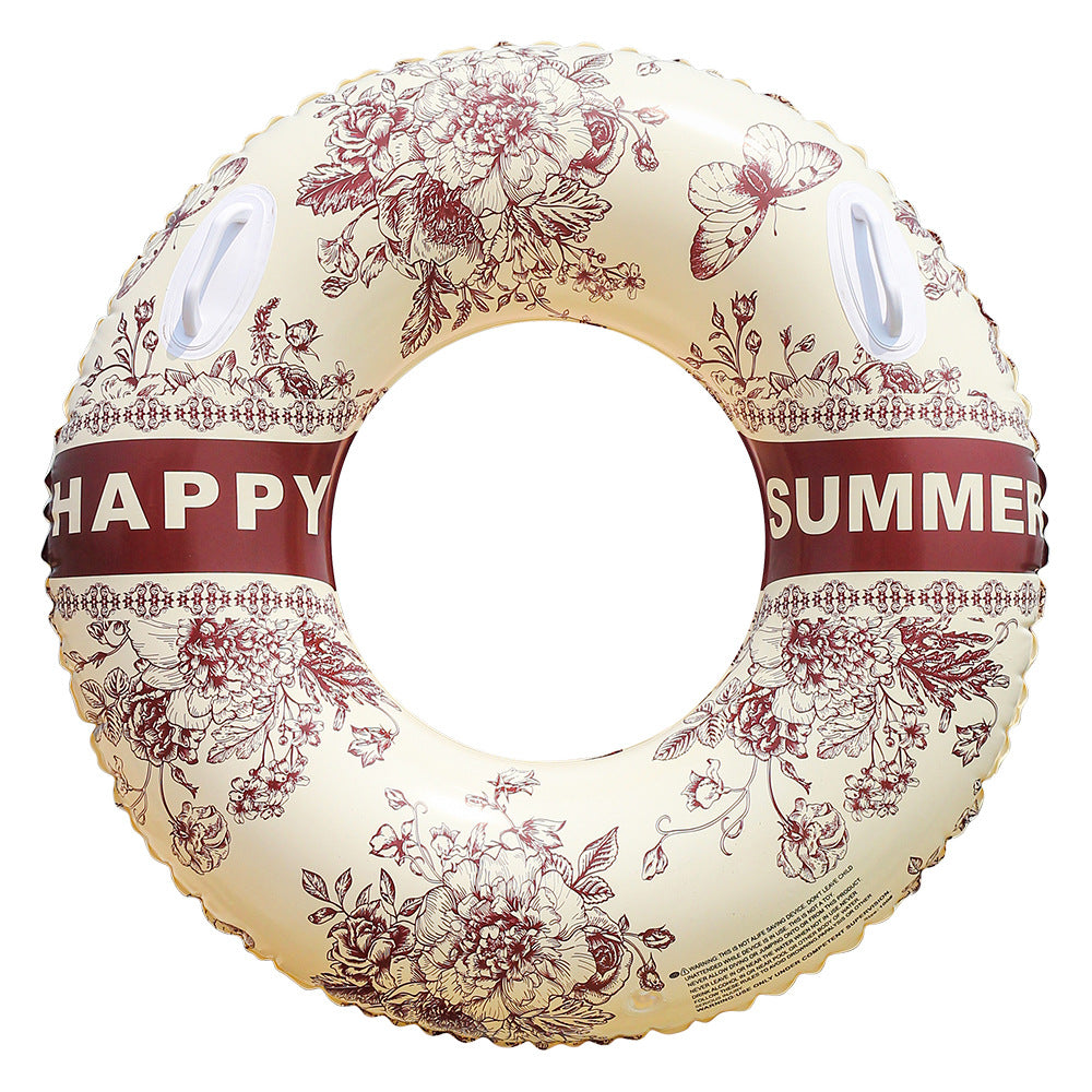 Unisex Elegant Swim Ring med Blomsterdesign Luvikno