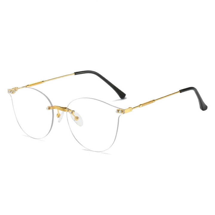 Dame moteriktig solbrille med innovativ metallramme og fleksibel nesestøtte Luvikno