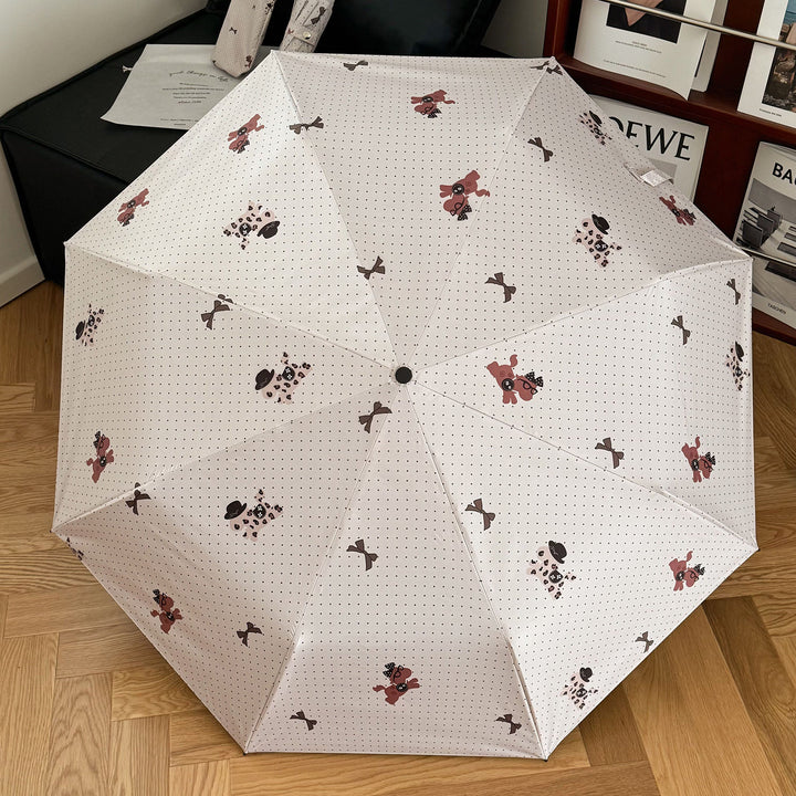 Damer Sammenleggbart paraply med leken design Luvikno