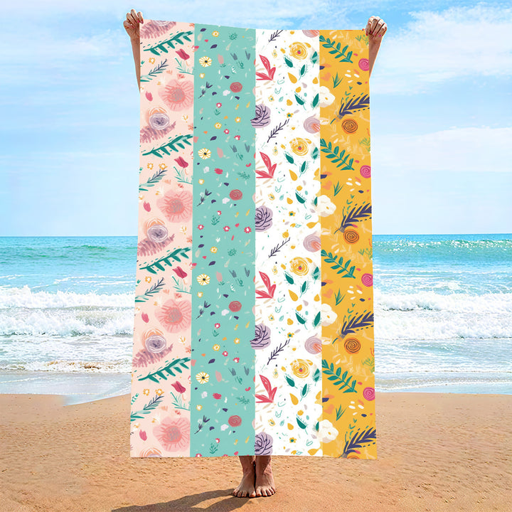Ladies beach towel with maritime stripe pattern Luvikno
