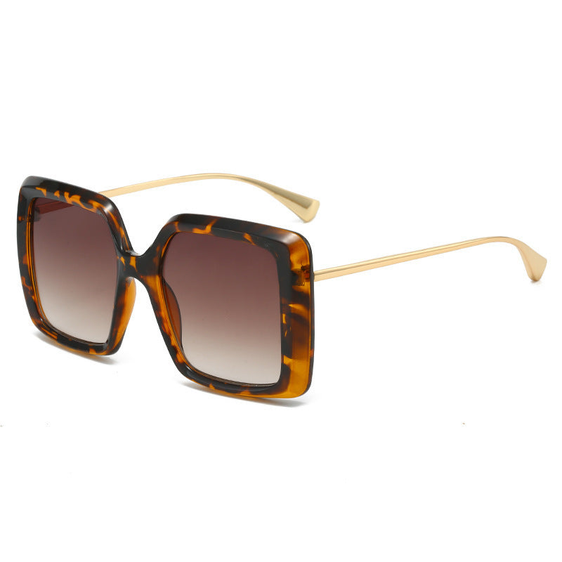 Dame oversized solbriller med stilrent geometrisk design Luvikno