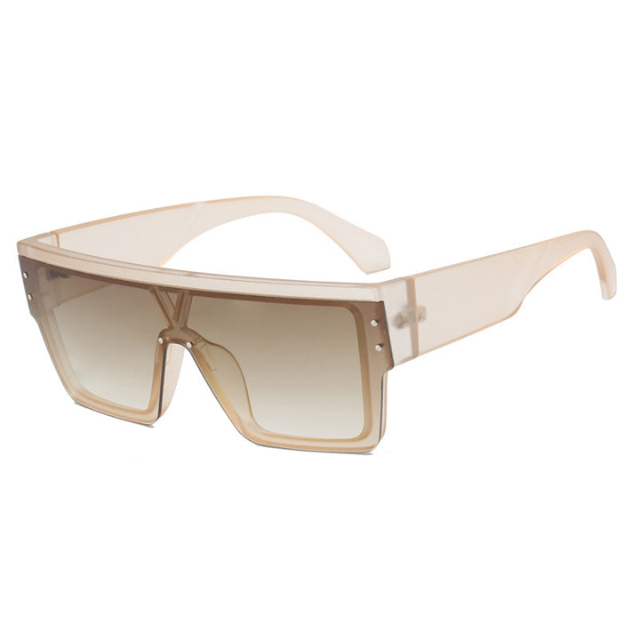Dame futuristisk Oversized-solbrille med klare glass Luvikno