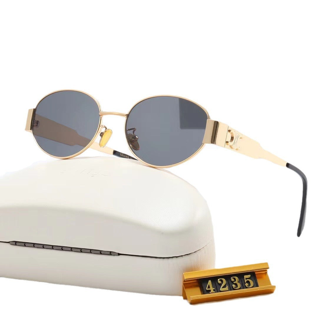 Dame eksklusiv ovalformet designer-solbrille Luvikno