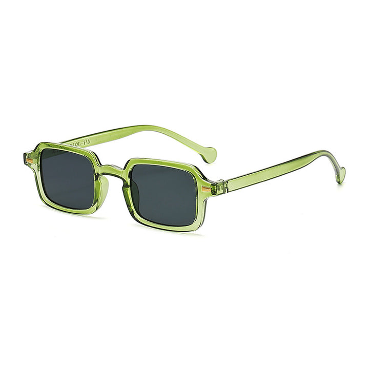 Dame geometrisk solbrille med trendy dyreprint Luvikno