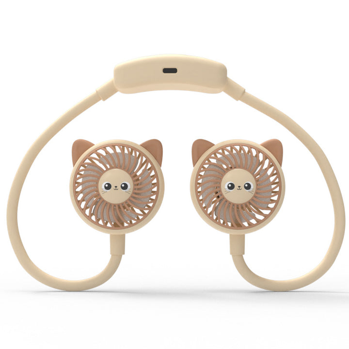 Unisex Bærbar Mini-vifteen med morsom panda-design Luvikno