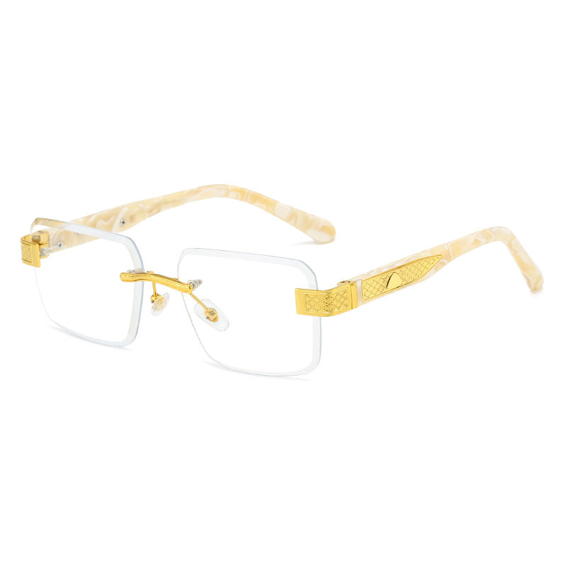 Damer elegant solbrille med luksuriøs, glitrende ramme Luvikno