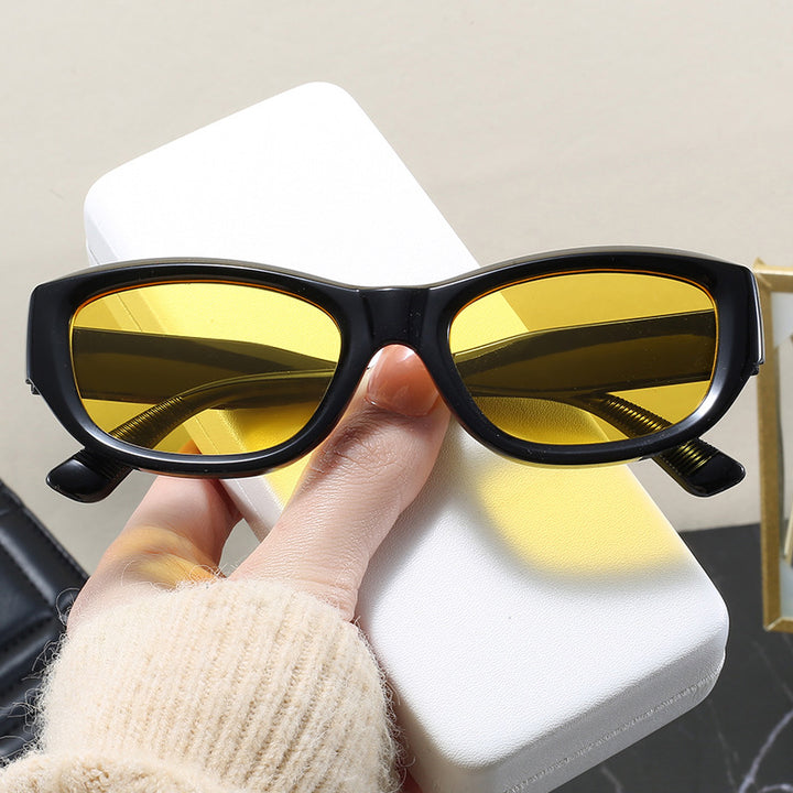 Dame moteriktig Cat-Eye solbrille med fleksibel ramme og UV-beskyttelse Luvikno
