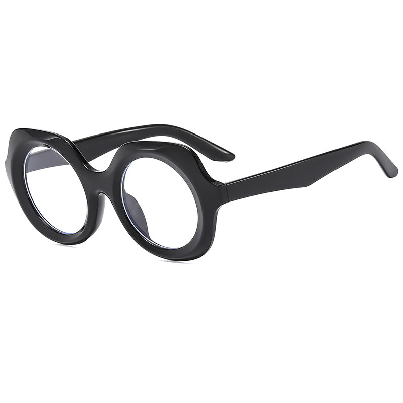 Dame oversized solbriller med stilige, buede rammer Luvikno